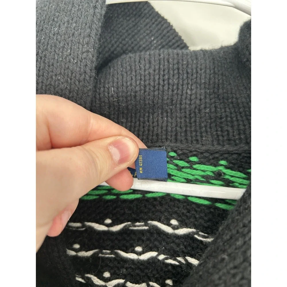 Polo Ralph Lauren Shawl Collar Sweater 2XL Snowflake‎ Pullover Cashmere Angora